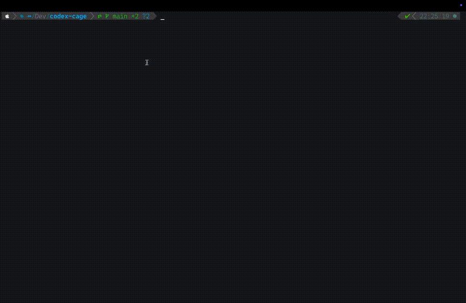 Codex Cage running against a GitHub issue